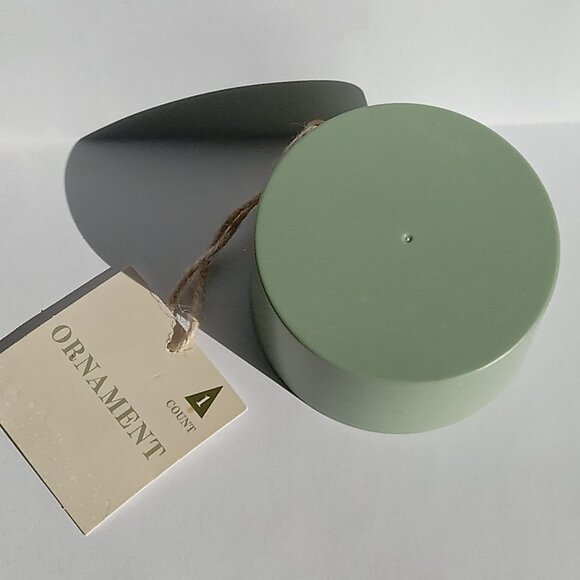 Sage Green Christmas Ornament with House & Snow Design - Picture 3 of 8